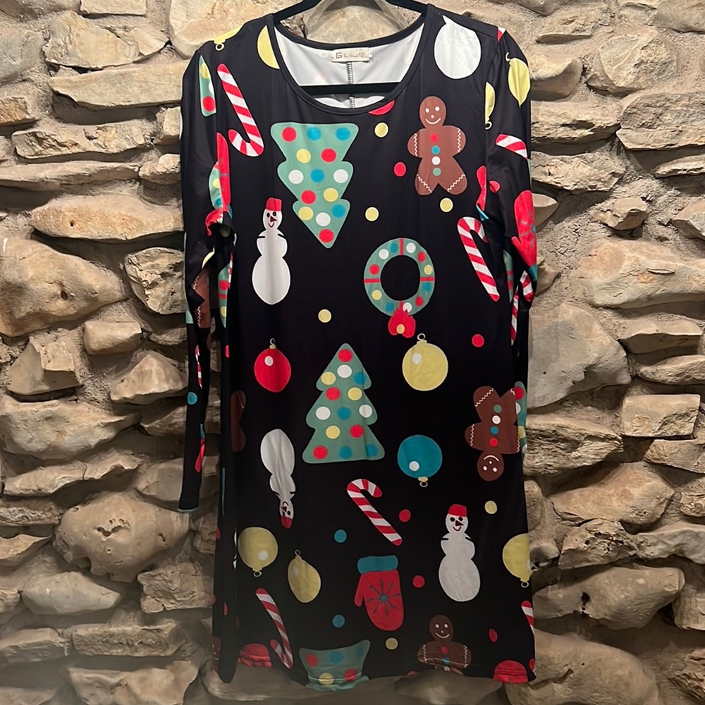 Christmas themed dress.